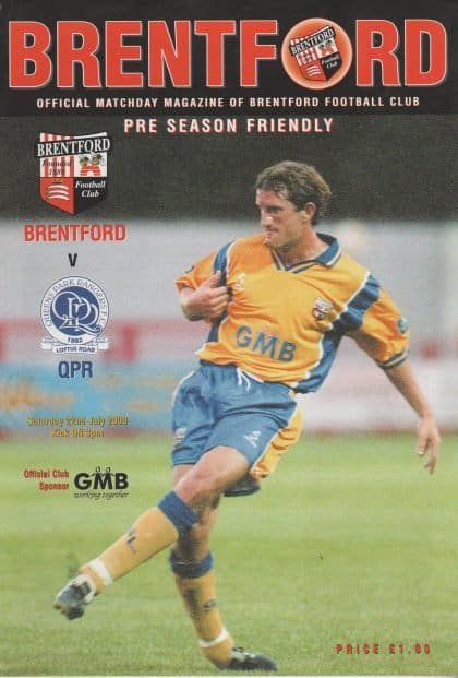 Brentford v Queens Park Rangers 22-Jul-2000
