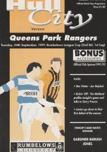 Hull City v Queens Park Rangers 24-Sep-1991