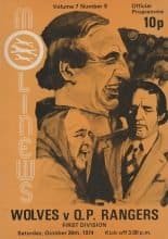 Wolverhampton Wanderers v Queens Park Rangers 26-Oct-1974