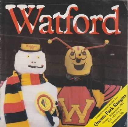 Watford v Queens Park Rangers 28-Dec-1981