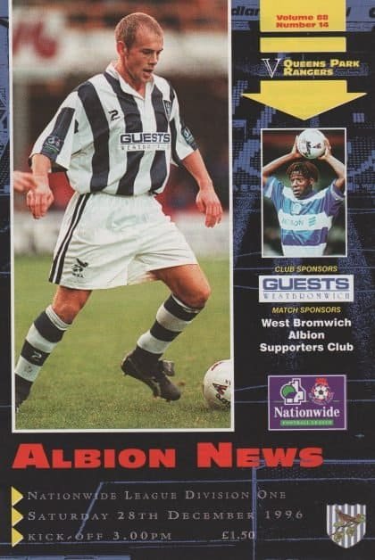 West Bromwich Albion v Queens Park Rangers 28-Dec-1996