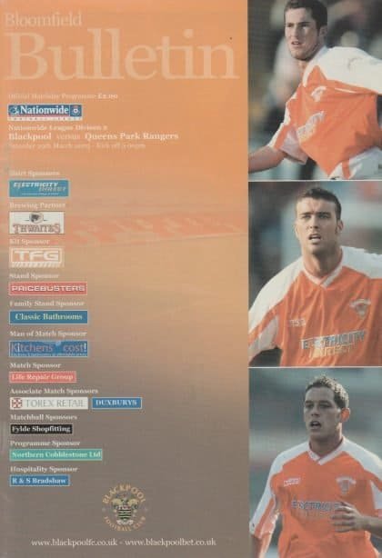 Blackpool v Queens Park Rangers 29-Mar-2003