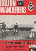 Bolton Wanderers v Queens Park Rangers 29-Aug-1970