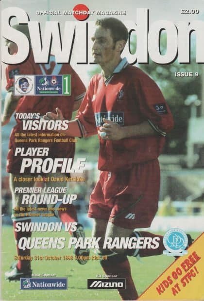 Swindon Town v Queens Park Rangers 31-Oct-1998