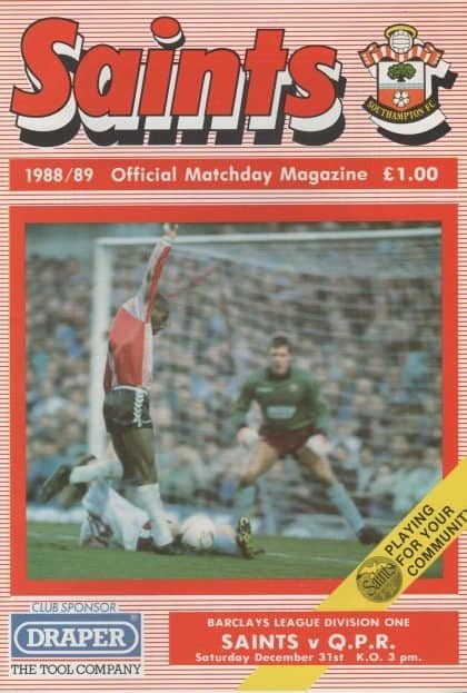 Southampton v Queens Park Rangers 31-Dec-1988