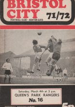 Bristol City v Queens Park Rangers 04-Mar-1972