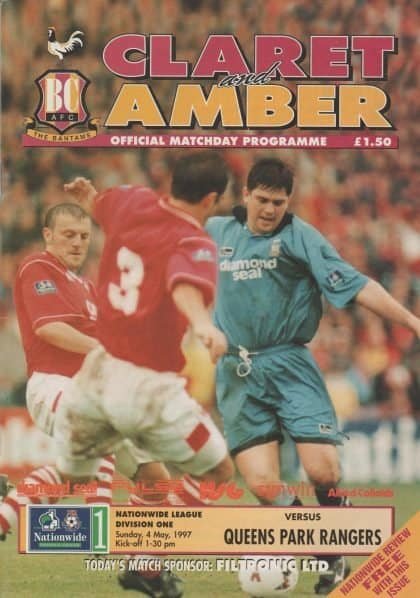 Bradford City v Queens Park Rangers 04-May-1997