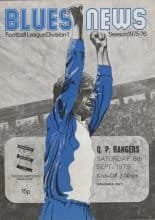 Birmingham City v Queens Park Rangers 06-Sep-1975