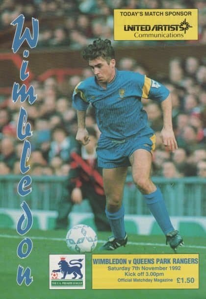 Wimbledon v Queens Park Rangers 07-Nov-1992