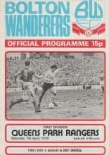 Bolton Wanderers v Queens Park Rangers 07-Apr-1979