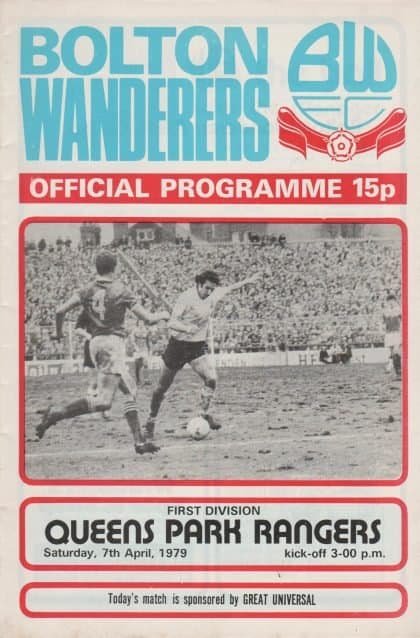 Bolton Wanderers v Queens Park Rangers 07-Apr-1979
