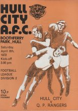Hull City v Queens Park Rangers 08-Apr-1972