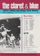 Burnley v Queens Park Rangers 09-Sep-1972