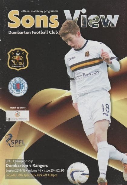 Dumbarton v Glasgow Rangers 18-Apr-2015