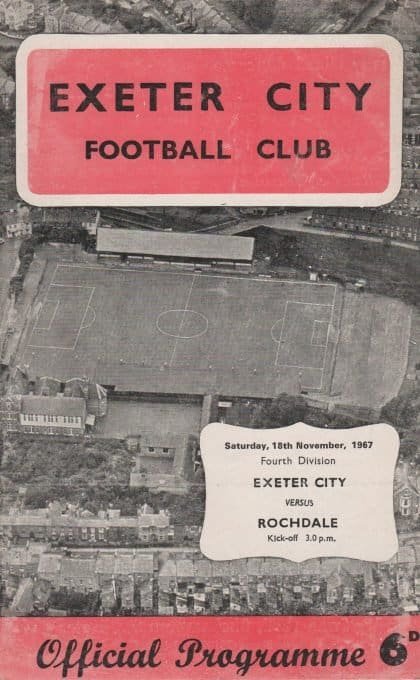 Exeter City v Rochdale 18-Nov-1967