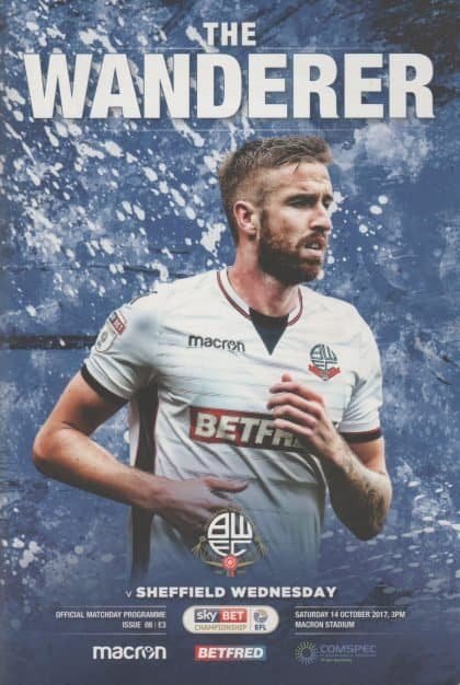 Bolton Wanderers v Sheffield Wednesday 14-Oct-2017