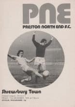 Preston North End v Shrewsbury Town 17-Dec-1976