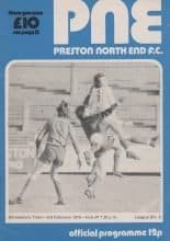 Preston North End v Shrewsbury Town 03-Feb-1976