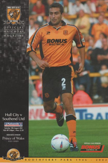 Hull City v Southend United 10-Aug-2002
