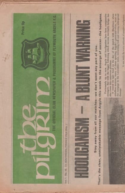 Plymouth Argyle v Southend United 28-Feb-1975