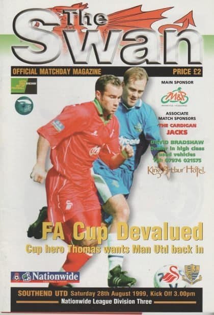 Swansea City v Southend United 28-Aug-1999
