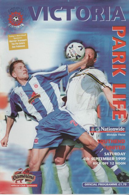 Hartlepool United v Southend United 04-Sep-1999