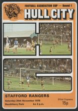 Hull City v Stafford Rangers  25-Nov-1978