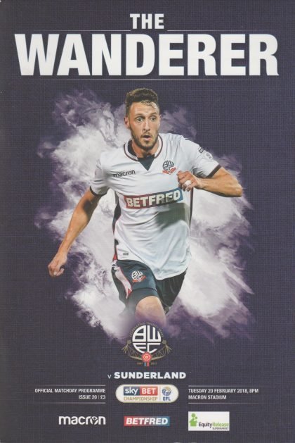 Bolton Wanderers v Sunderland 20-Feb-2018
