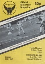 Oxford United v Swindon Town 07-Apr-1982