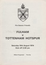 Fulham v Tottenham Hotspur 10-Aug-1974