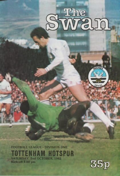 Swansea City v Tottenham Hotspur  02-Oct-1982