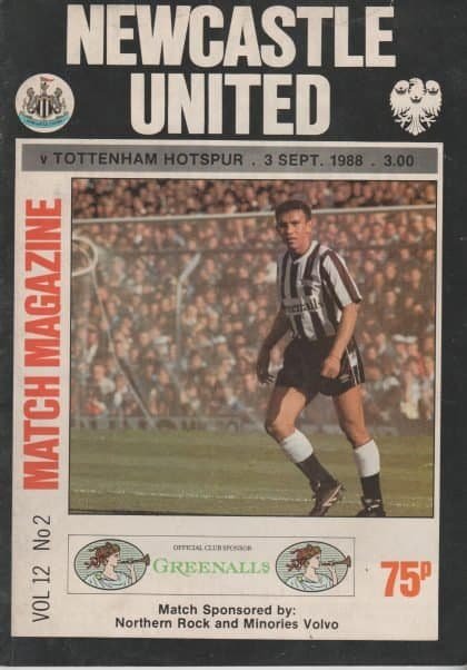 Newcastle United v Tottenham Hotspur 03-Sep-1988