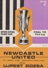 Newcastle United v Ujpest Dozsa 29-May-1969