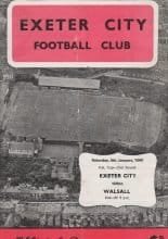 Exeter City v Walsall 06-Jan-1968