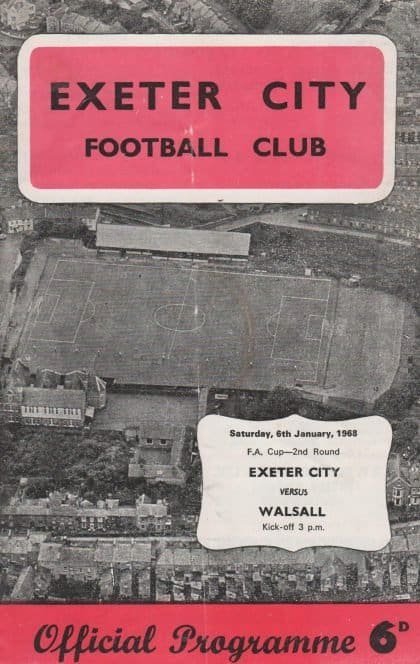 Exeter City v Walsall 06-Jan-1968
