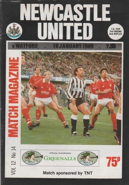 Newcastle United v Watford 16-Jan-1989