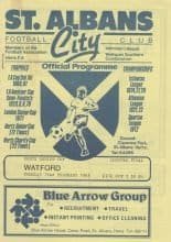 St Albans City v Watford  22-Feb-1983