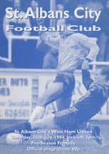St Albans City v West Ham United 30-Jul-1994