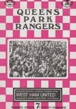 Queens Park Rangers v West Ham United  04-Sep-1973