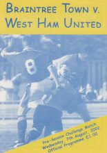 Braintree Town v West Ham United  07-Aug-2002