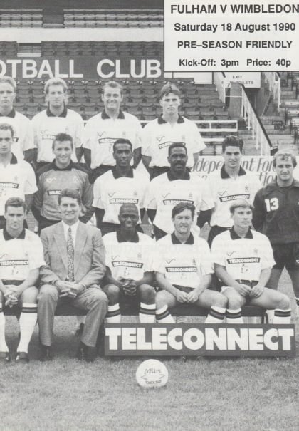 Fulham v Wimbledon 18-Aug-1990