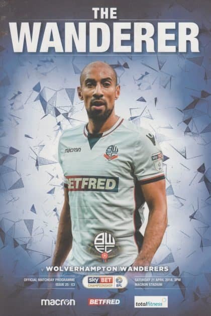 Bolton Wanderers v Wolverhampton Wanderers 21-Apr-2018
