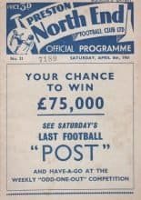 Preston North End v Wolverhampton Wanderers 08-Apr-1961