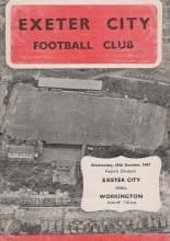 Exeter City v Workington   25-Oct-1967