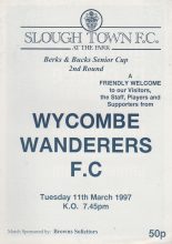 Slough Town v Wycombe Wanderers  11-Mar-1997