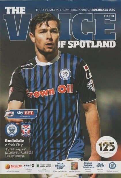 Rochdale v York City 05-Apr-2014
