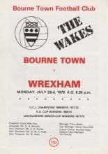 Bourne Town v Wrexham  23-Jul-1979