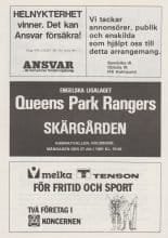 Skärgården v Queens Park Rangers  27-Jul-1981