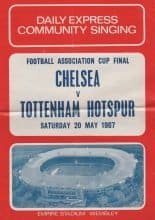 Chelsea v Tottenham Hotspur 20-May-1967 Song sheet