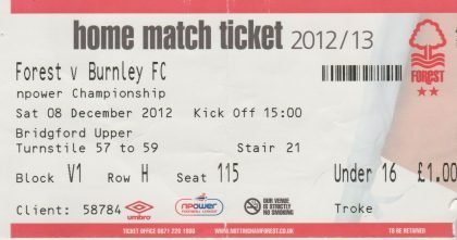 Nottingham Forest v Burnley 08-Dec-2012